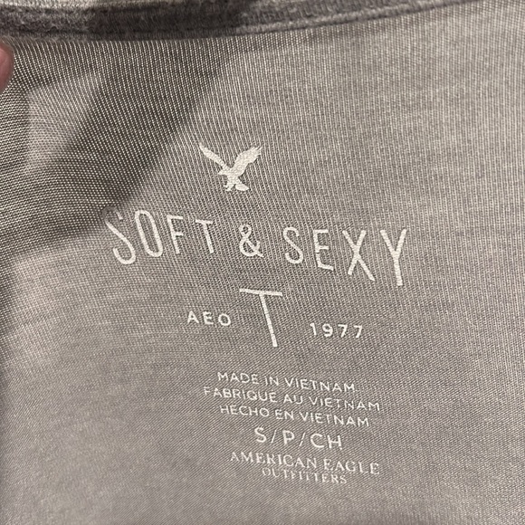 American Eagle gray, long sleeve shirt - Picture 4 of 4